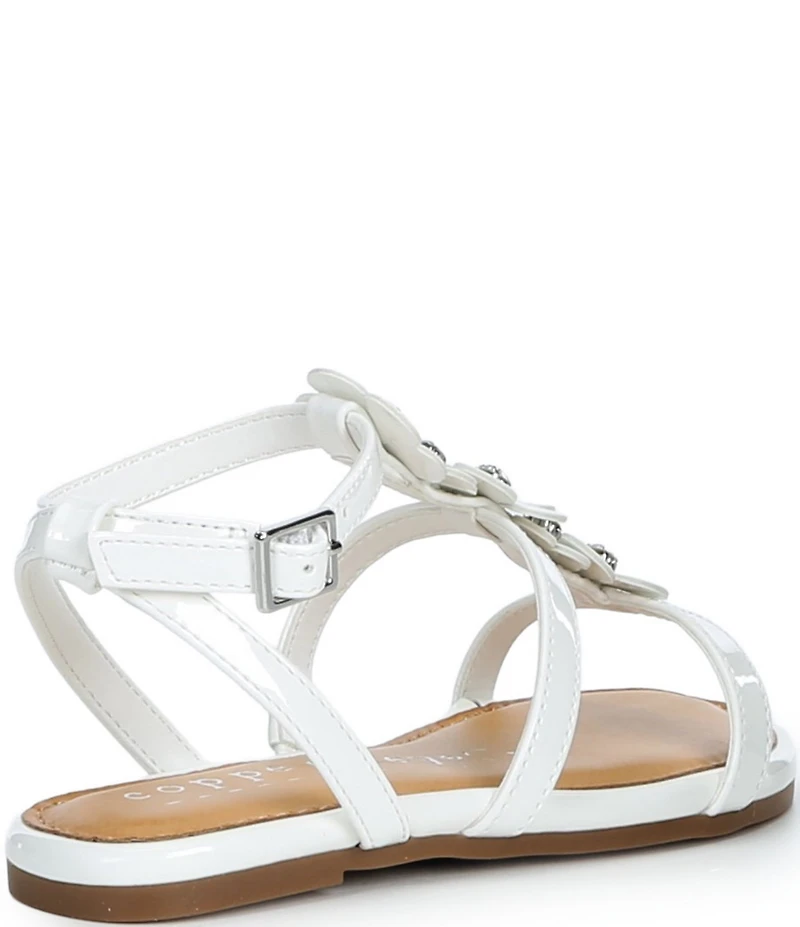 Copper Key Girls' Kori Patent Buckle Embellished Floral Sandals (Infant)