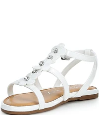 Copper Key Girls' Kori Patent Buckle Embellished Floral Sandals (Toddler)