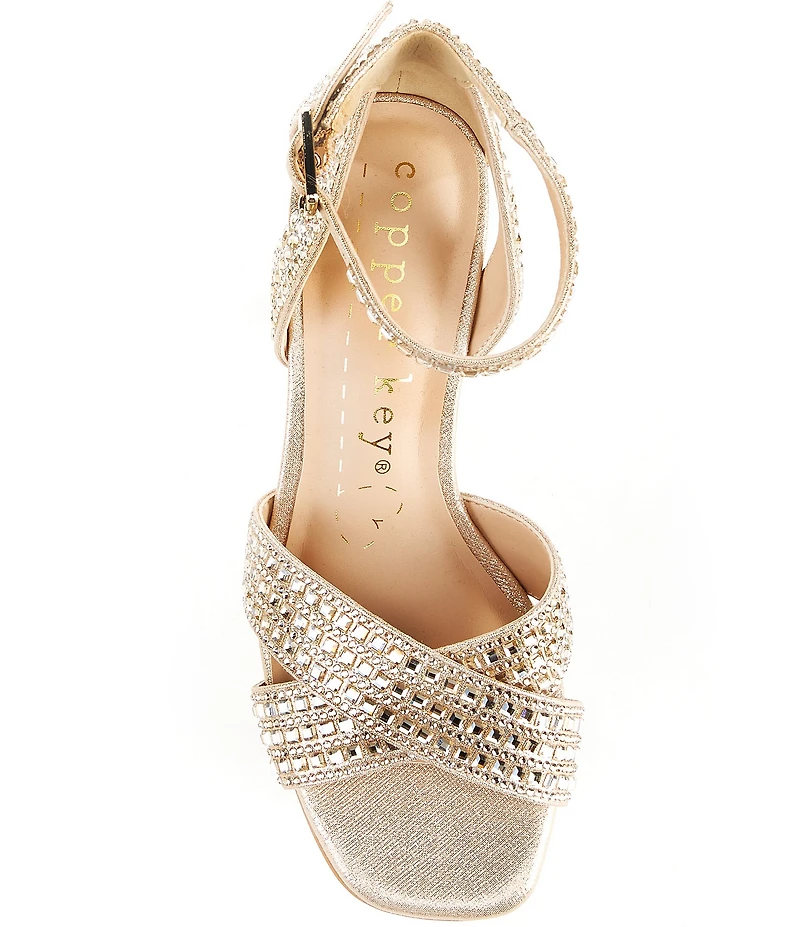 Copper Key Girls' Lisee Rhinestone Dress Heels (Toddler)