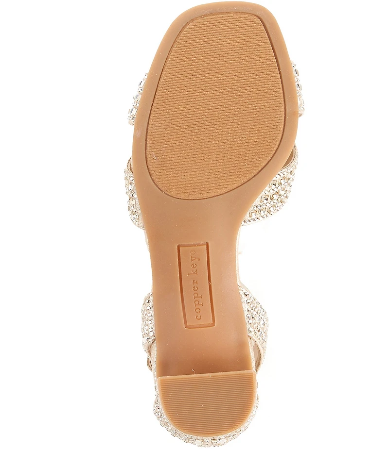 Copper Key Girls' Lisee Rhinestone Dress Heels (Toddler)