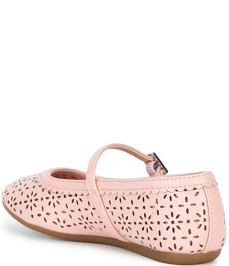 Copper Key Girls' Lorelei Floral Perforated Detail Mary Jane Flats (Infant)