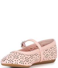 Copper Key Girls' Lorelei Floral Perforated Detail Mary Jane Flats (Infant)