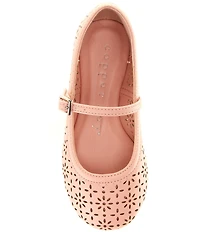 Copper Key Girls' Lorelei Floral Perforated Detail Mary Jane Flats (Infant)