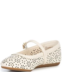 Copper Key Girls' Lorelei Floral Perforated Detail Mary Jane Flats (Toddler)