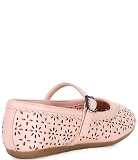 Copper Key Girls' Lorelei Floral Perforated Detail Mary Jane Flats (Toddler)
