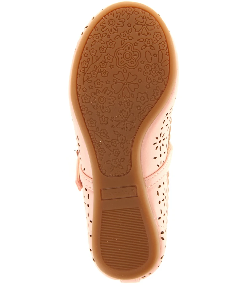 Copper Key Girls' Lorelei Floral Perforated Detail Mary Jane Flats (Toddler)