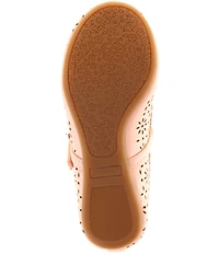 Copper Key Girls' Lorelei Floral Perforated Detail Mary Jane Flats (Toddler)