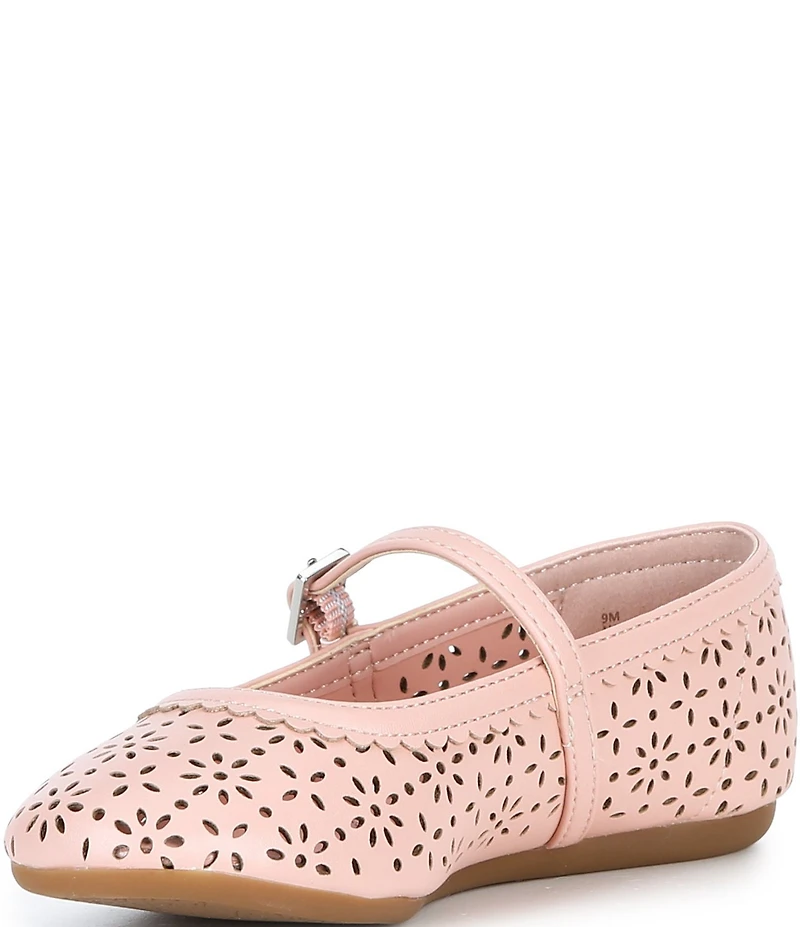 Copper Key Girls' Lorelei Floral Perforated Detail Mary Jane Flats (Youth)