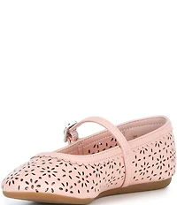 Copper Key Girls' Lorelei Floral Perforated Detail Mary Jane Flats (Youth)