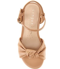 Copper Key Girls' Luuna Knotted Wedge Sandals (Toddler)
