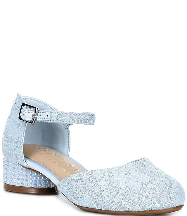 Copper Key Girls' Lydia Lace Pearl Dress Pumps (Youth)