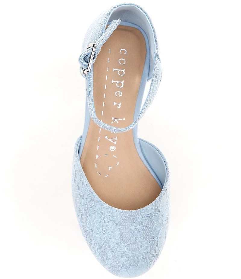 Copper Key Girls' Lydia Lace Pearl Dress Pumps (Youth)