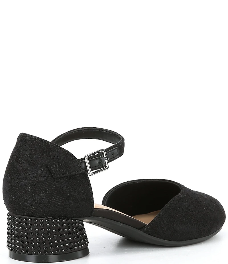 Copper Key Girls' Lydia Lace Closed Toe Pearl Pumps (Youth)