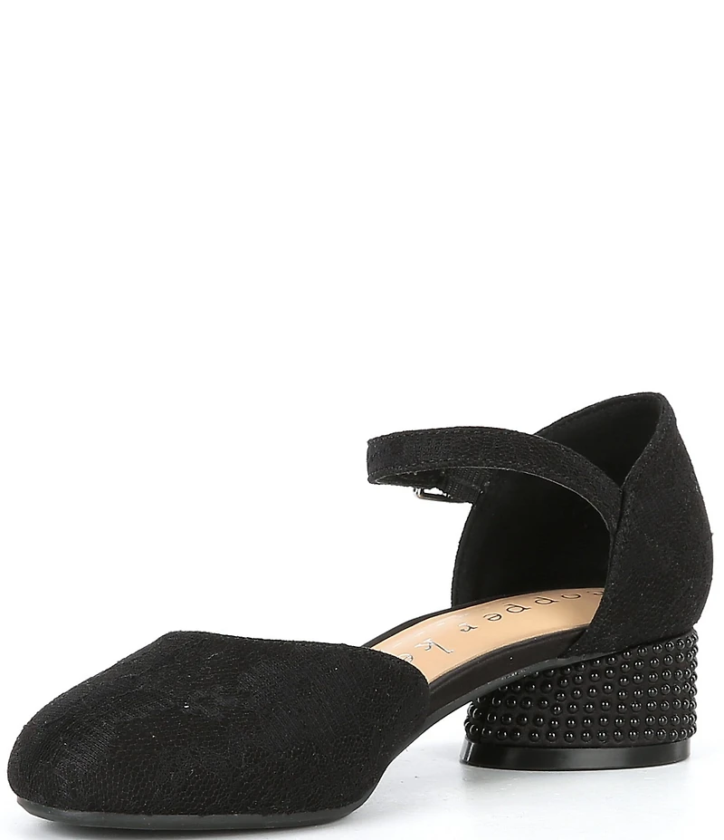 Copper Key Girls' Lydia Lace Closed Toe Pearl Pumps (Youth)