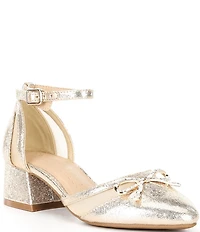 Copper Key Girls' Poppy Rhinestone Bow Dress Heels (Toddler)