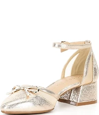 Copper Key Girls' Poppy Rhinestone Bow Dress Heels (Toddler)