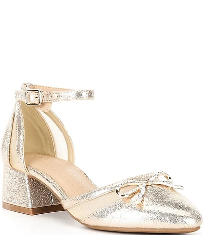 Copper Key Girls' Poppy Rhinestone Bow Dress Heels (Youth)