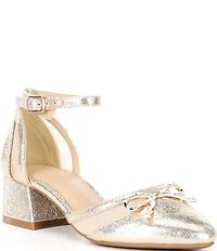 Copper Key Girls' Poppy Rhinestone Bow Dress Heels (Youth)
