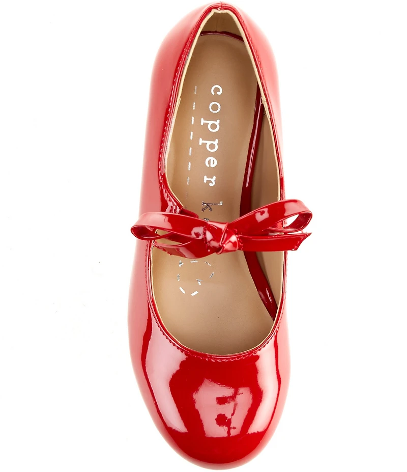 Copper Key Girls' Starlet Patent Bow Detail Dress Heels (Toddler)