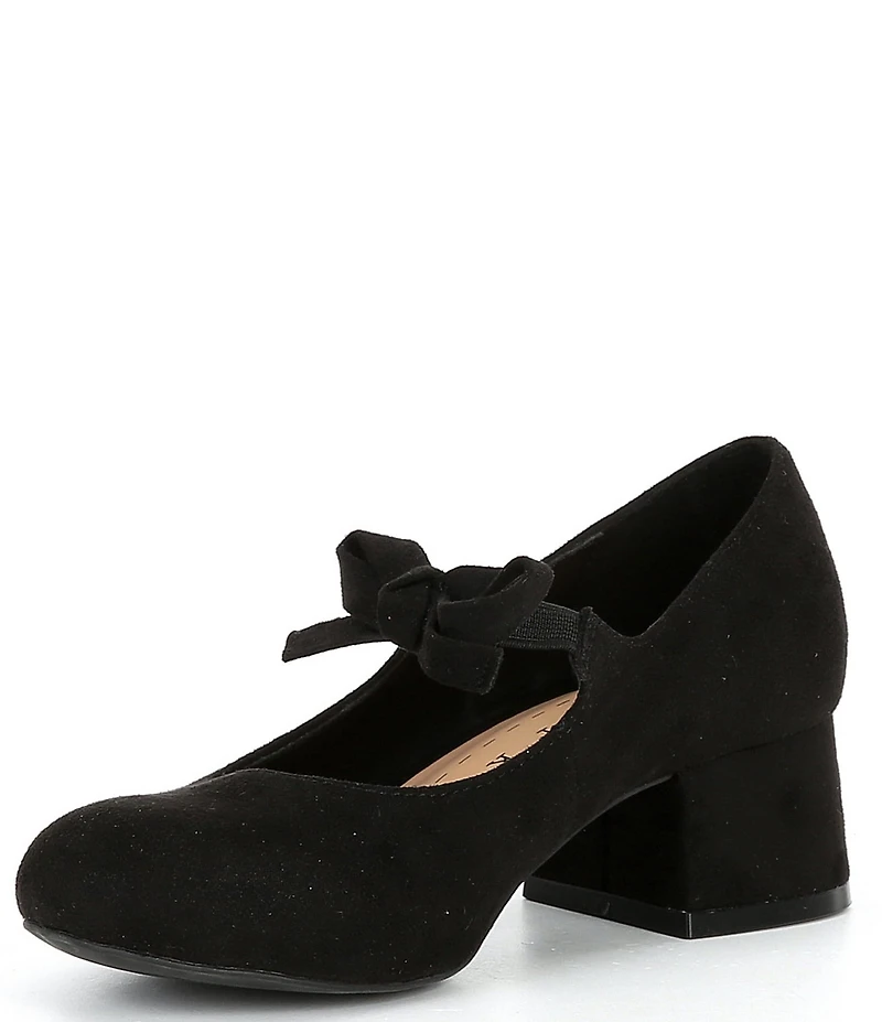 Copper Key Girls' Starlet Suede Bow Detail Dress Heels (Toddler)