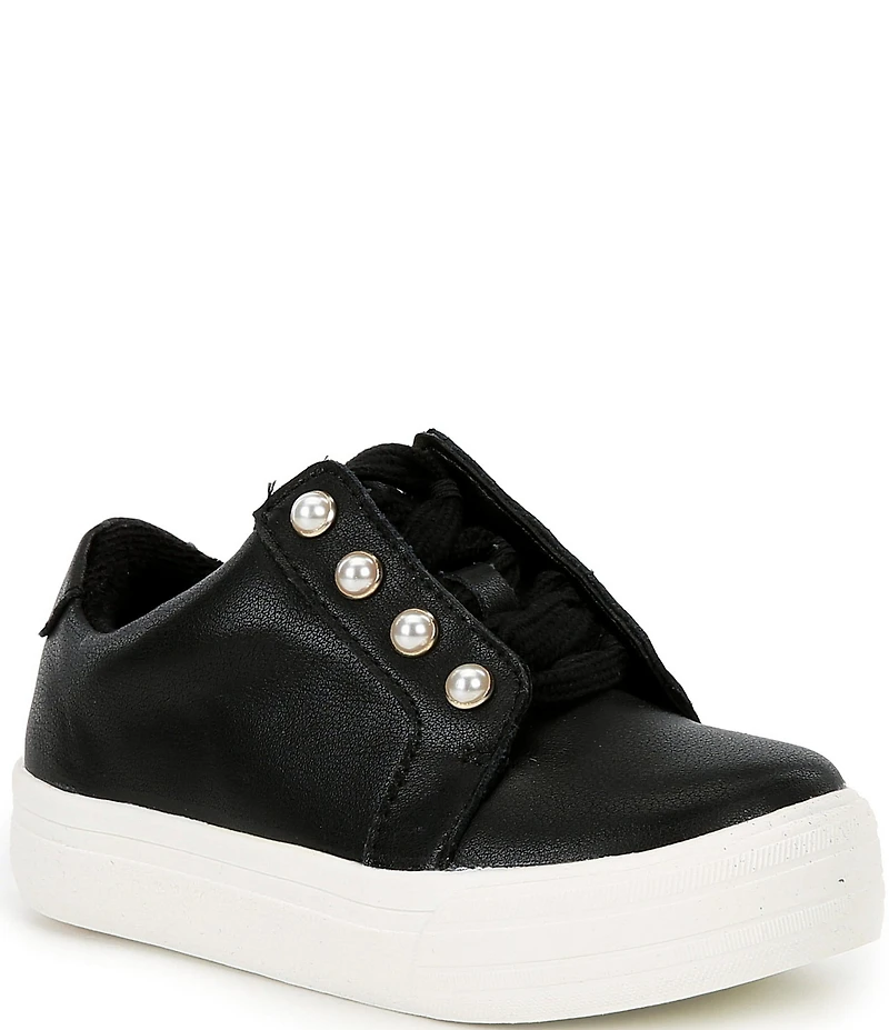 Copper Key Girls' Wrenly Pearl Leather Lace-Up Sneakers (Toddler)