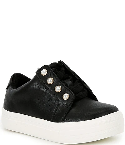 Copper Key Girls' Wrenly Pearl Leather Lace-Up Sneakers (Toddler)