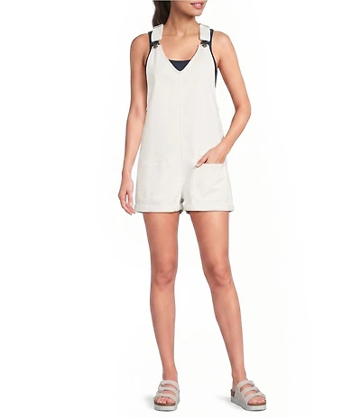 Copper Key Hailey V-Neck Americana Roll Cuff Overalls