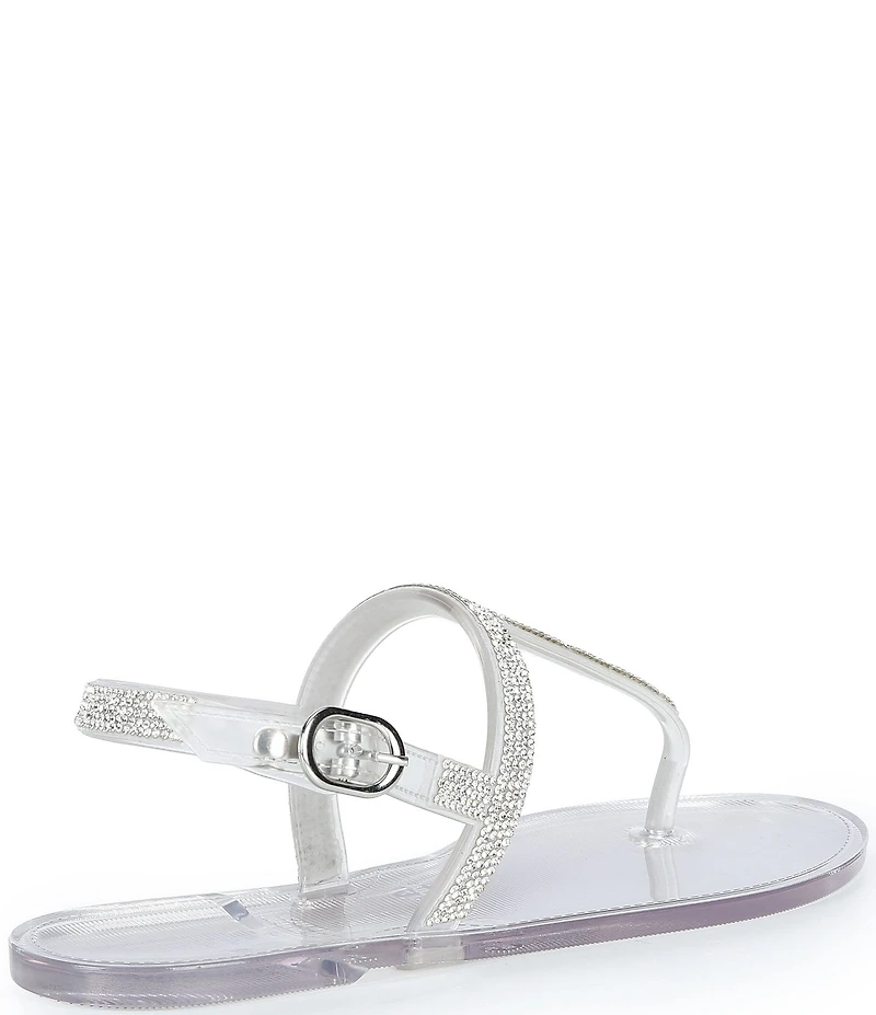 Copper Key Haven Rhinestone T-Strap Flat Sandals