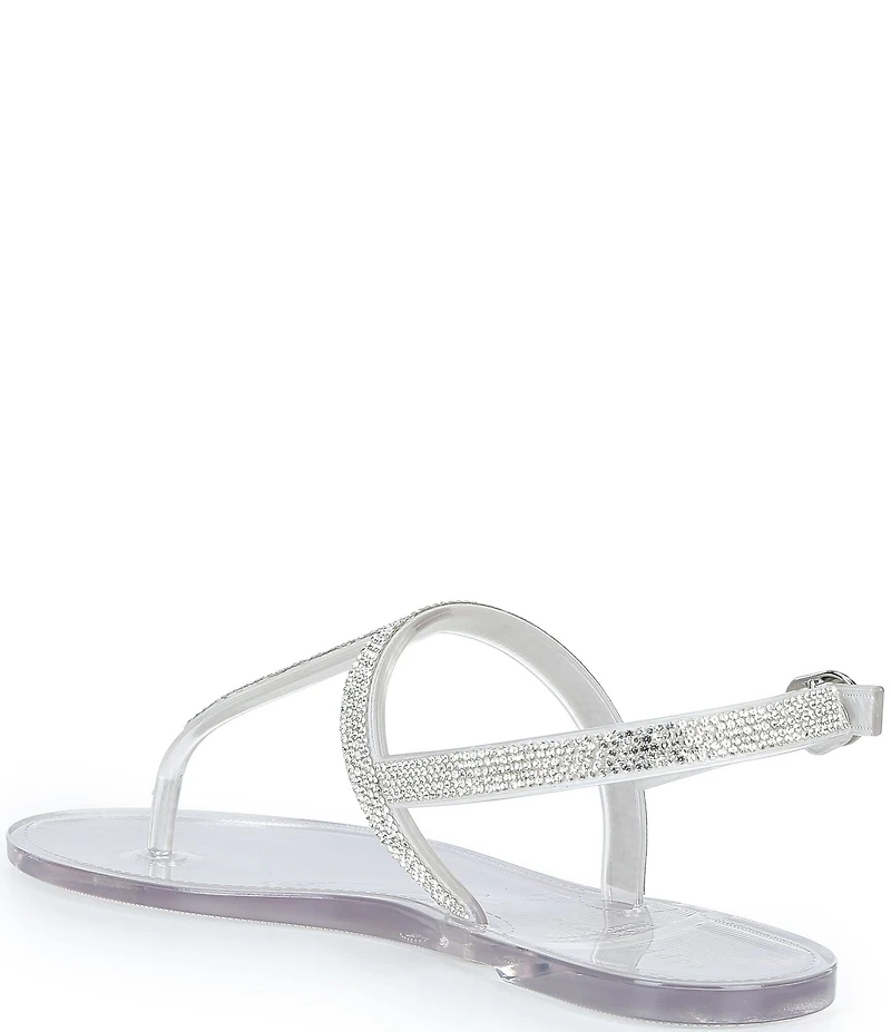 Copper Key Haven Rhinestone T-Strap Flat Sandals