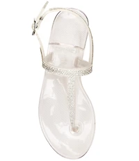 Copper Key Haven Rhinestone T-Strap Flat Sandals