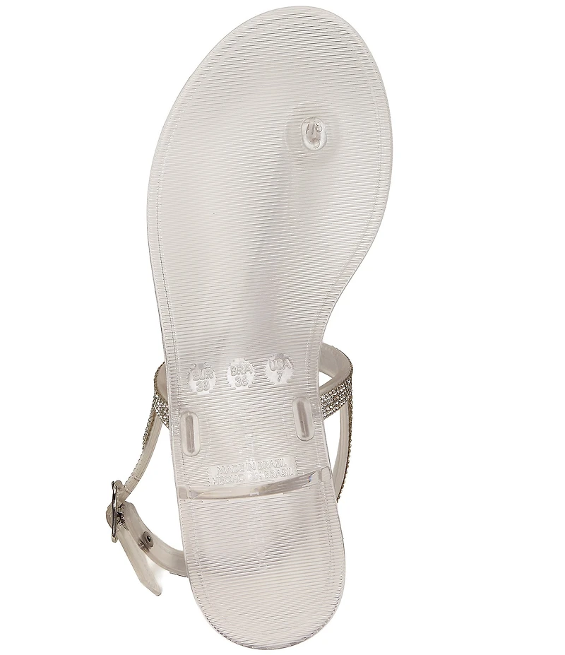 Copper Key Haven Rhinestone T-Strap Flat Sandals