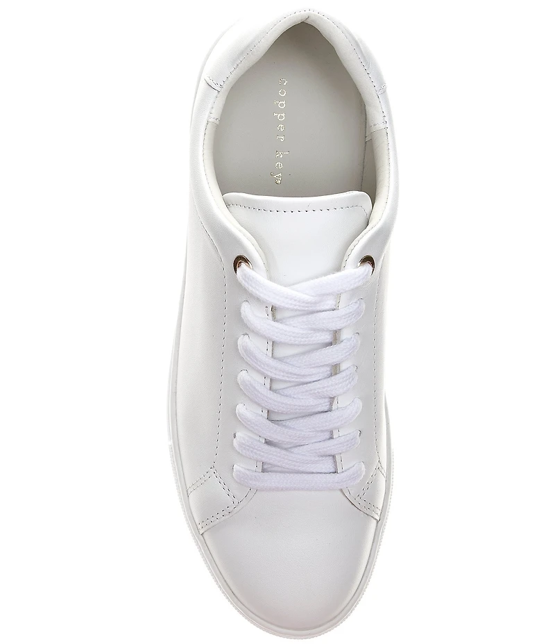 Copper Key Horizon Leather Elastic Lace Sneakers