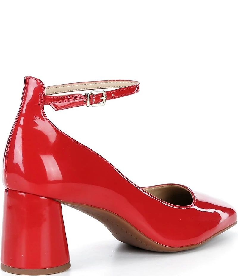 Copper Key Jazzy Patent Ankle Strap Pumps