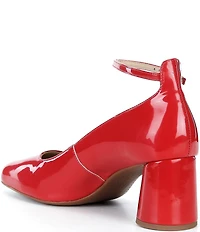 Copper Key Jazzy Patent Ankle Strap Pumps