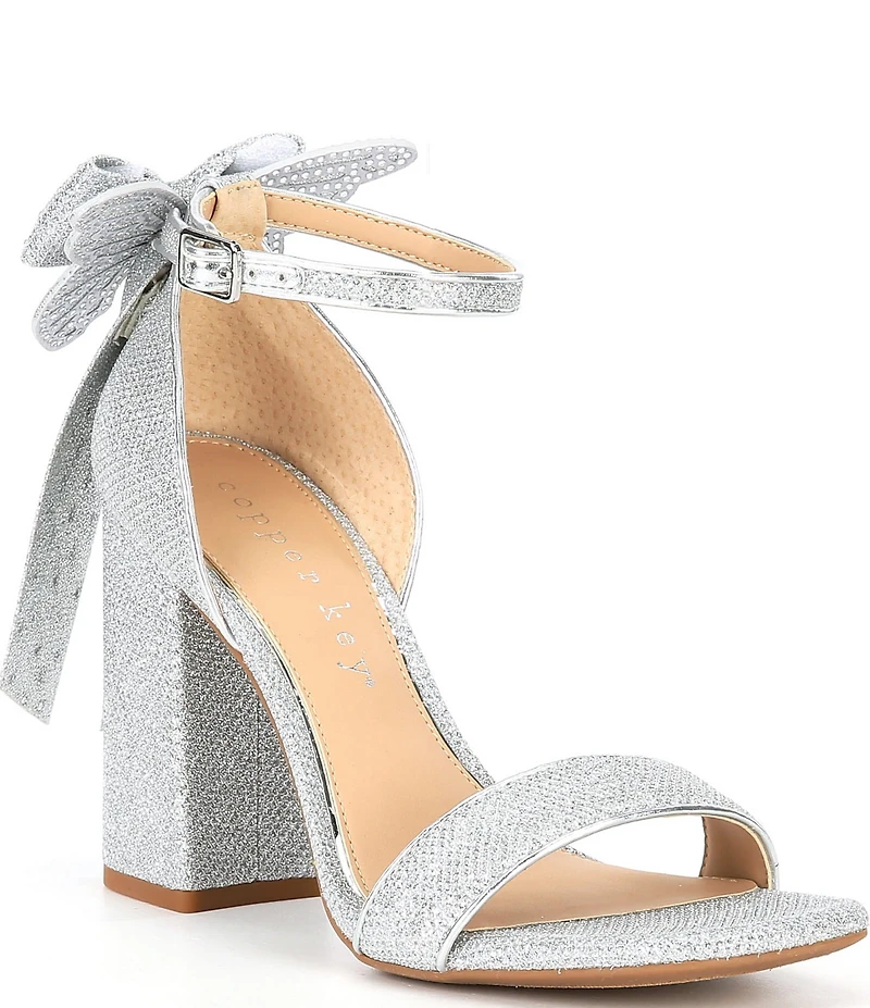 Copper Key Jubilee Glitter Butterfly Bow Dress Sandals