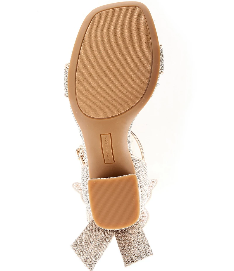 Copper Key Jubilee Glitter Butterfly Bow Dress Sandals
