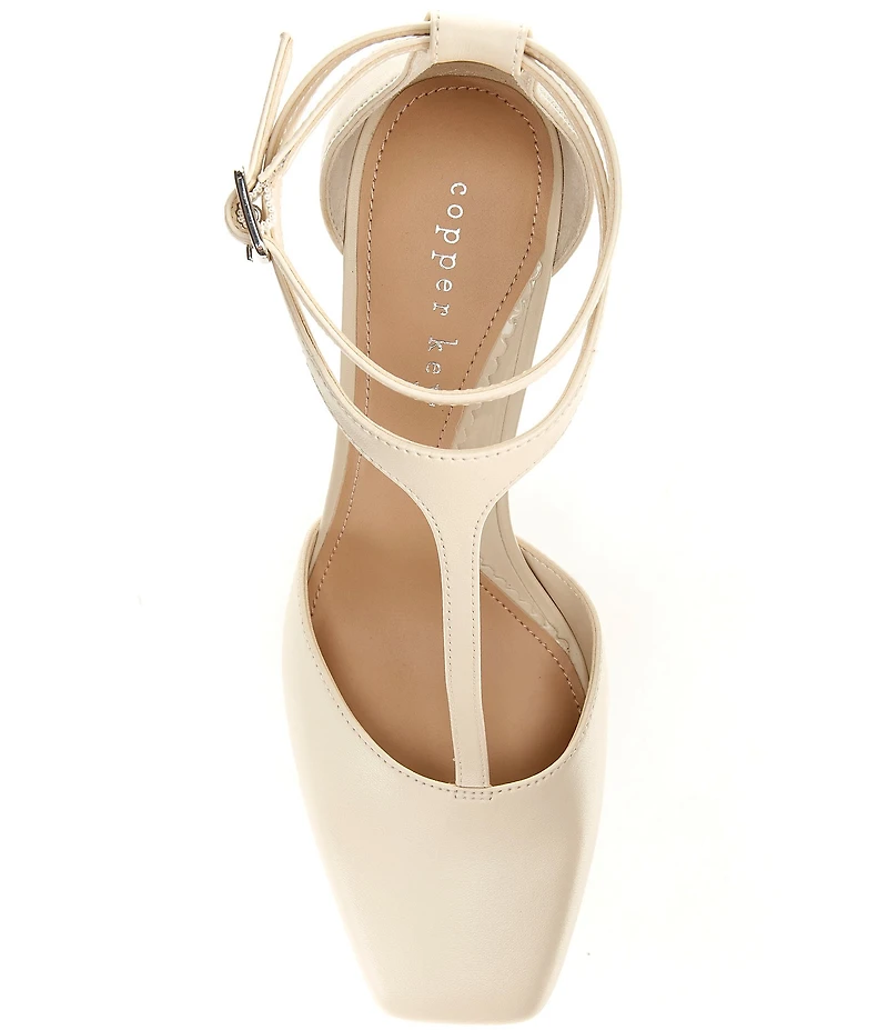 Copper Key Julieta Leather T-Strap Pumps