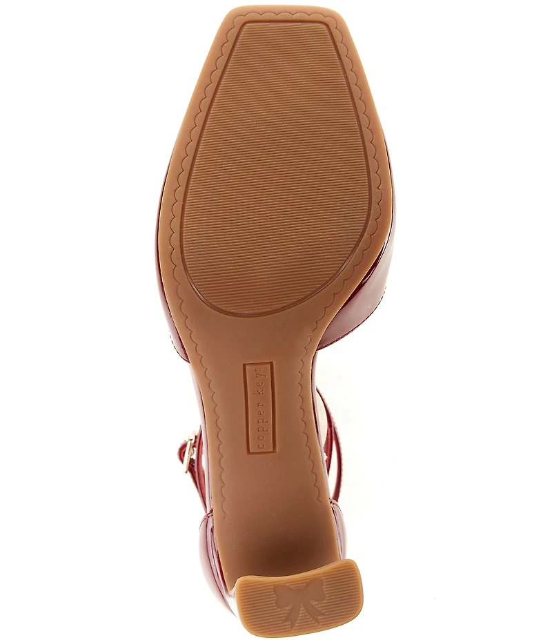 Copper Key Julieta Patent T-Strap Pumps