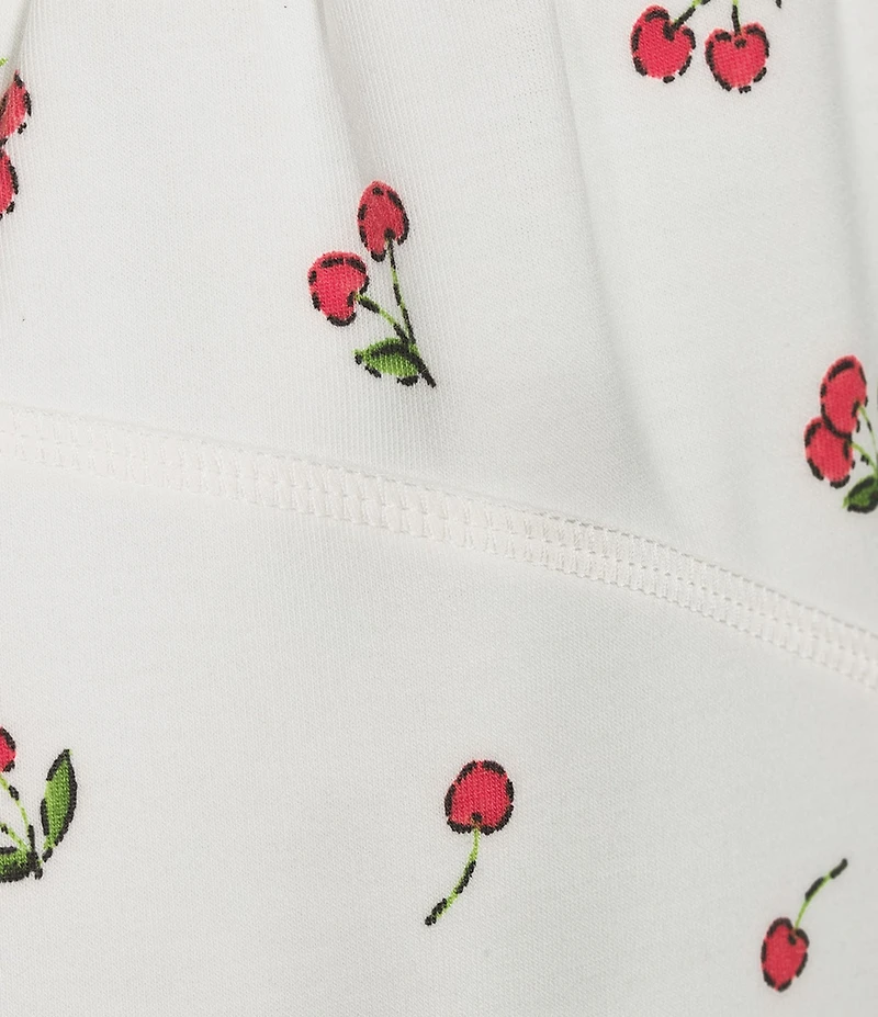 Copper Key Knit Cherry Print Wide Leg Coordinating Pants