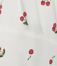 Copper Key Knit Cherry Print Wide Leg Coordinating Pants