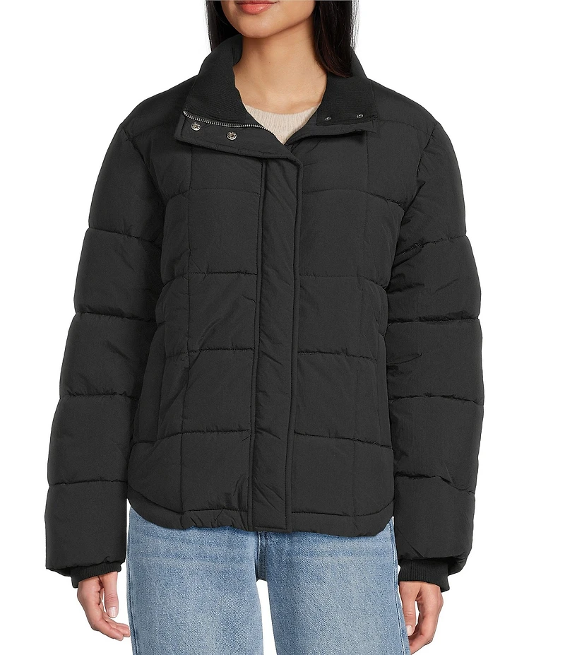 Copper Key Knit Collar Winter Puffer Jacket