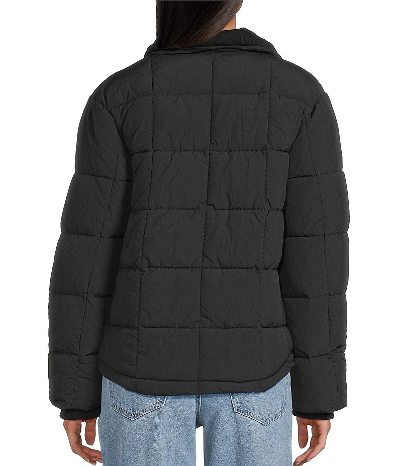 Copper Key Knit Collar Winter Puffer Jacket