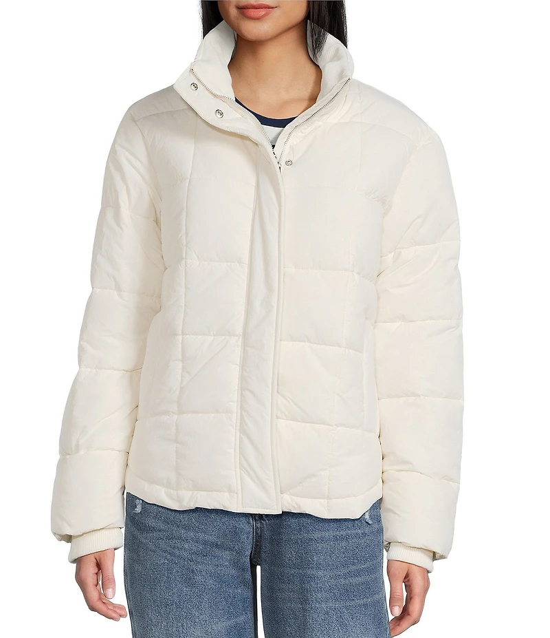 Copper Key Knit Collar Winter Puffer Jacket