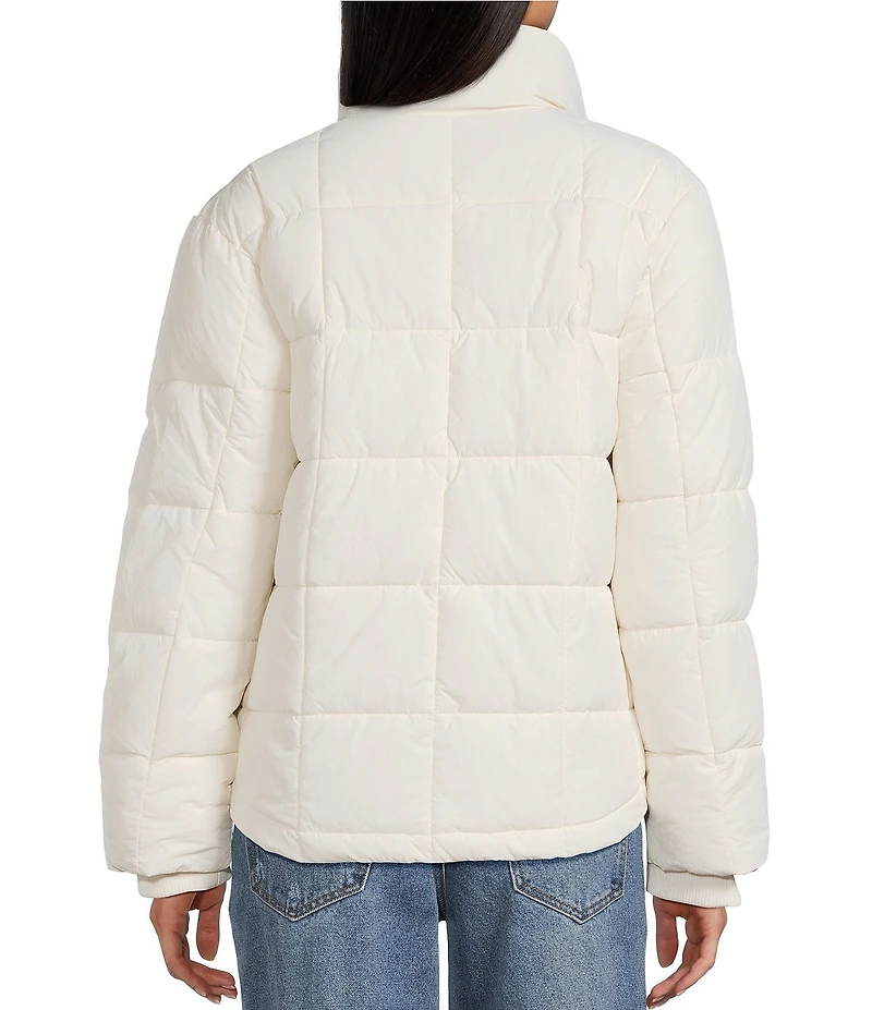 Copper Key Knit Collar Winter Puffer Jacket