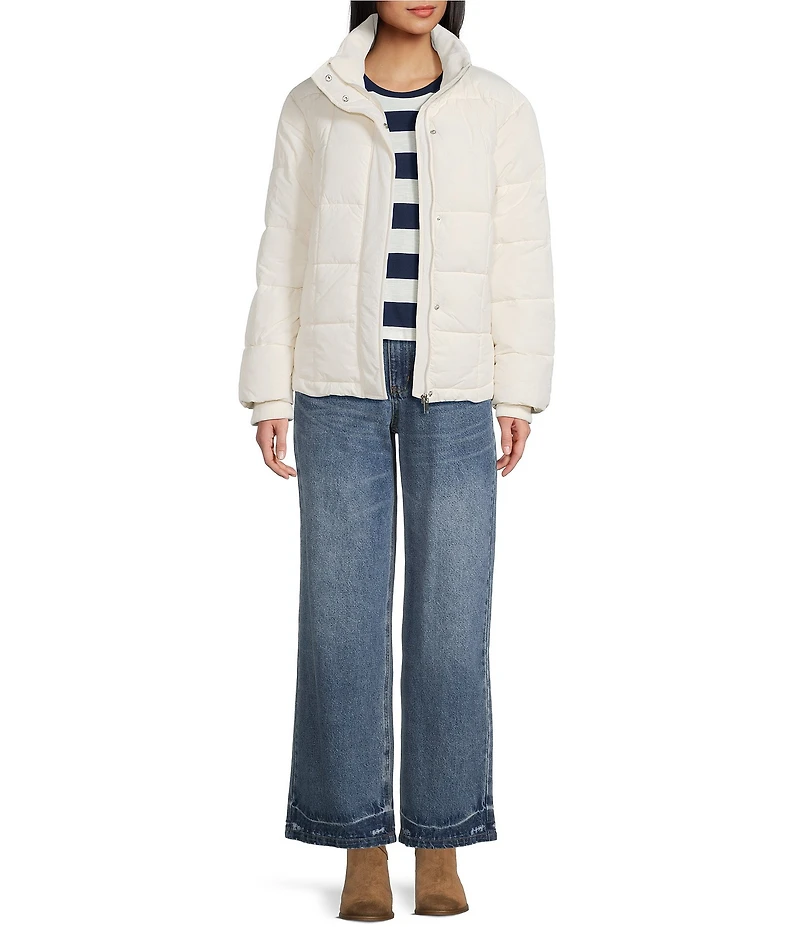 Copper Key Knit Collar Winter Puffer Jacket