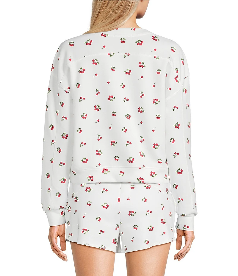 Copper Key Knit Coordinating Cherry Print Lounge Top