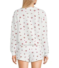 Copper Key Knit Coordinating Cherry Print Lounge Top