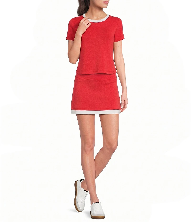 Copper Key Knit Coordinating Ringer Tee