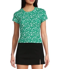 Copper Key Knit Ditsy Floral Print T-Shirt