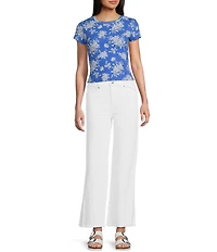Copper Key Knit Floral Print T-Shirt